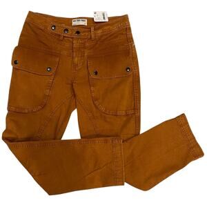 We the Free Women's Caramel Cafe Hot in Moto Loose Straight Fit Pants Size 4